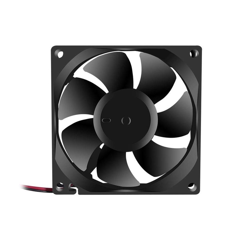 DORHEA 2Pcs 12V 3.14in 0.98in 80mm x 80mm x 25mm DC Fan 8025 Brushless Cooling for PC Computer Case CPU Coolers Radiators 2pin - Image 4